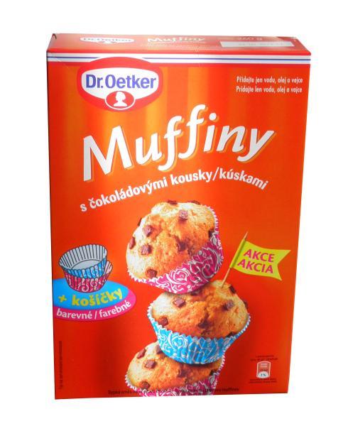 Fotografie - muffiny světlé s čokoláládovými kousky Dr.Oetker