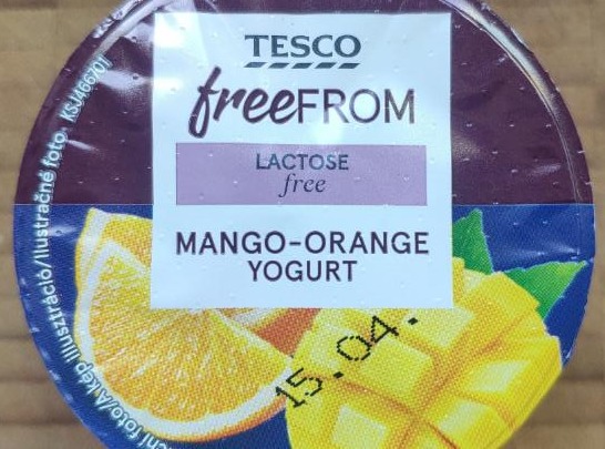 Fotografie - Lactose free Mango-Orange Yogurt Tesco free From