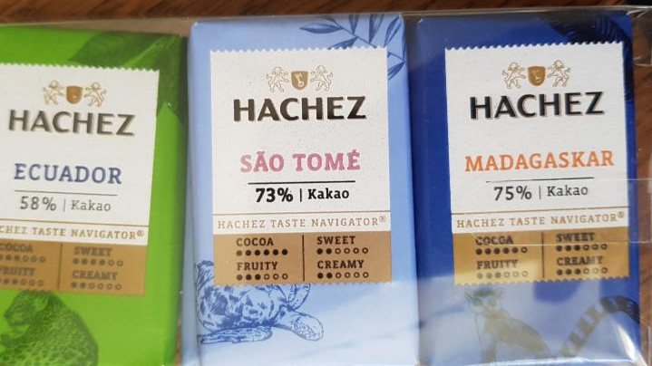 Fotografie - Degustační sada hořké a mléčné čokolády dle původu Hachez