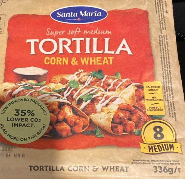 Fotografie - Super soft medium Tortilla corn & wheat Santa Maria