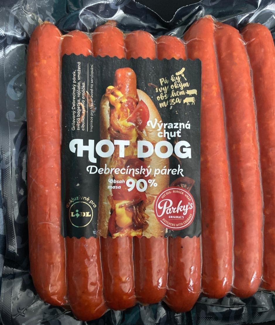 Fotografie - Hot dog debrecínský párek 90% obsah masa Parky´s