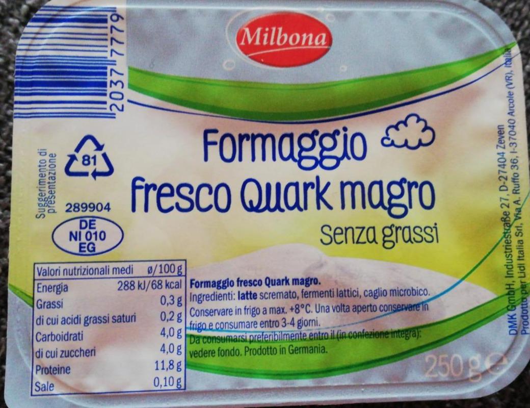 Fotografie - Formaggio fresco quark magro Milbona