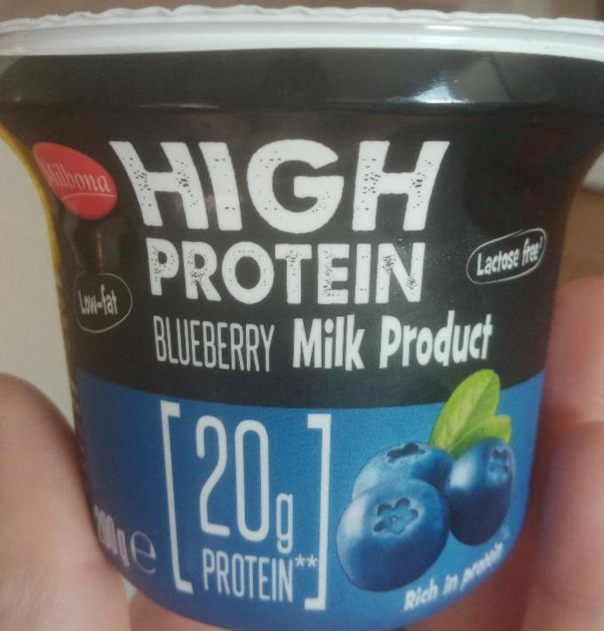 Fotografie - High Protein Blueberry Milk product Lactose free Milbona
