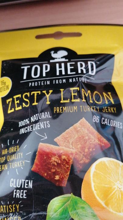Fotografie - Top Herd zesty Lemon Turkey jerky 
