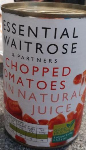 Fotografie - Chopped Tomatoes in Natural Juice Essential Waitrose