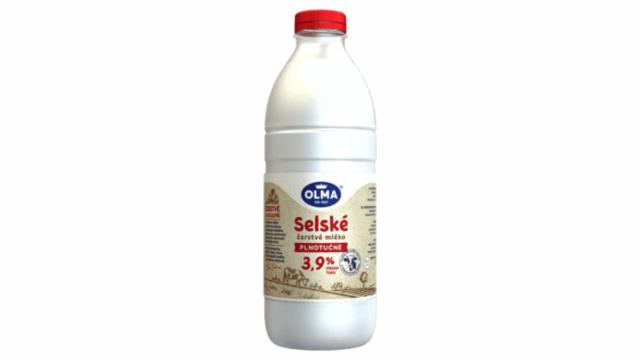 Fotografie - Selské čerstvé mléko plnotučné 3,9% Olma