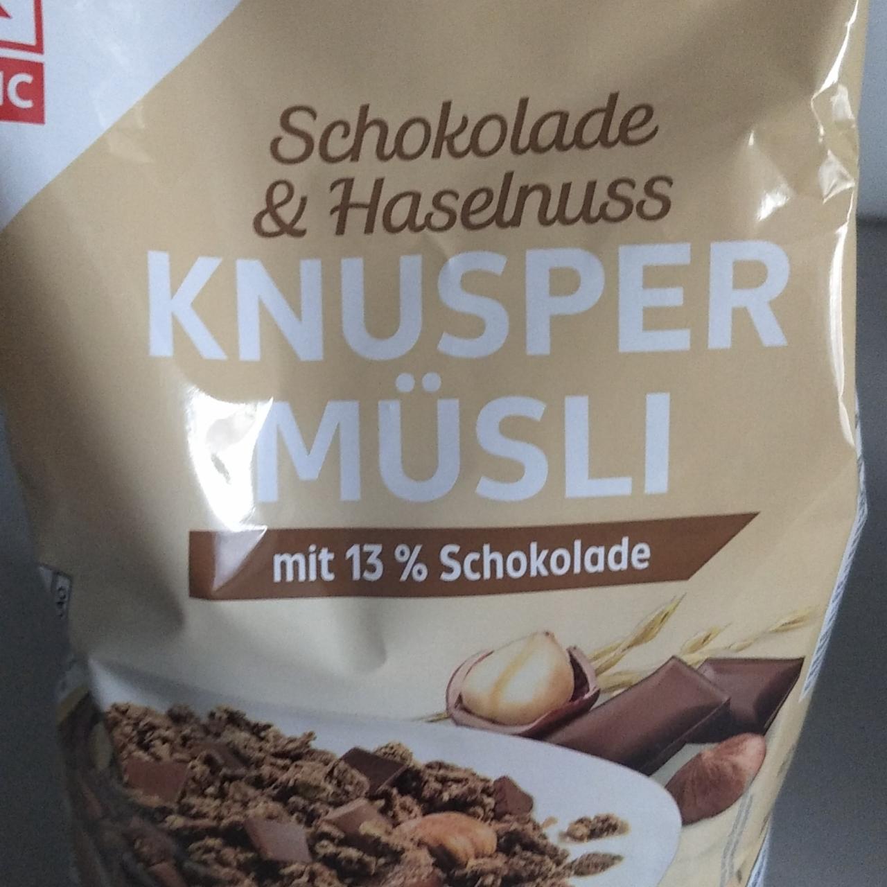 Fotografie - Schokolade & Haselnuss Knusper müsli K-Classic