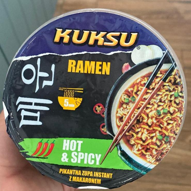 Fotografie - Ramen pikantna zupa instant z makaronem Hot & Spicy Kuksu