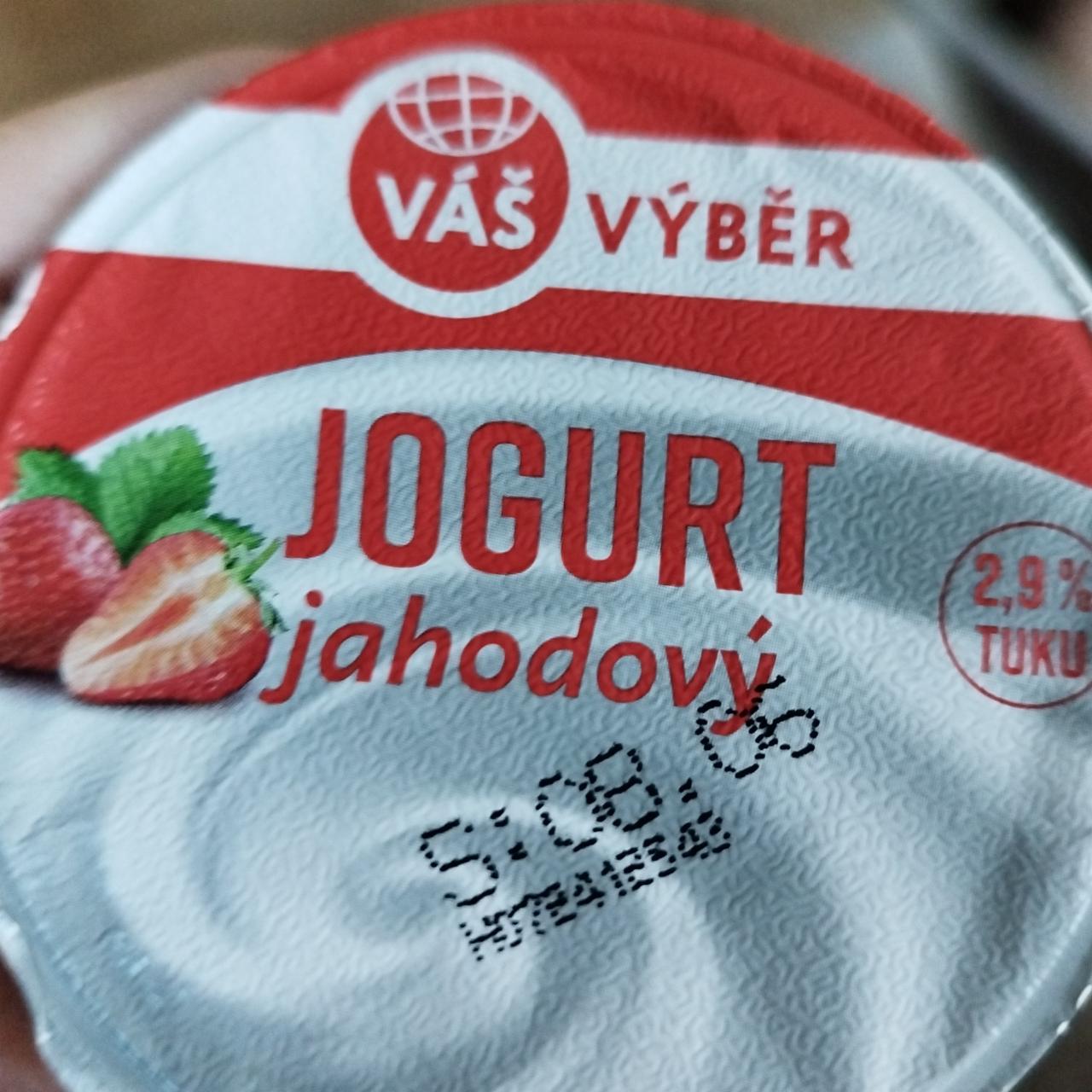 Fotografie - Jogurt jahodový 2,9% tuku Váš Výběr