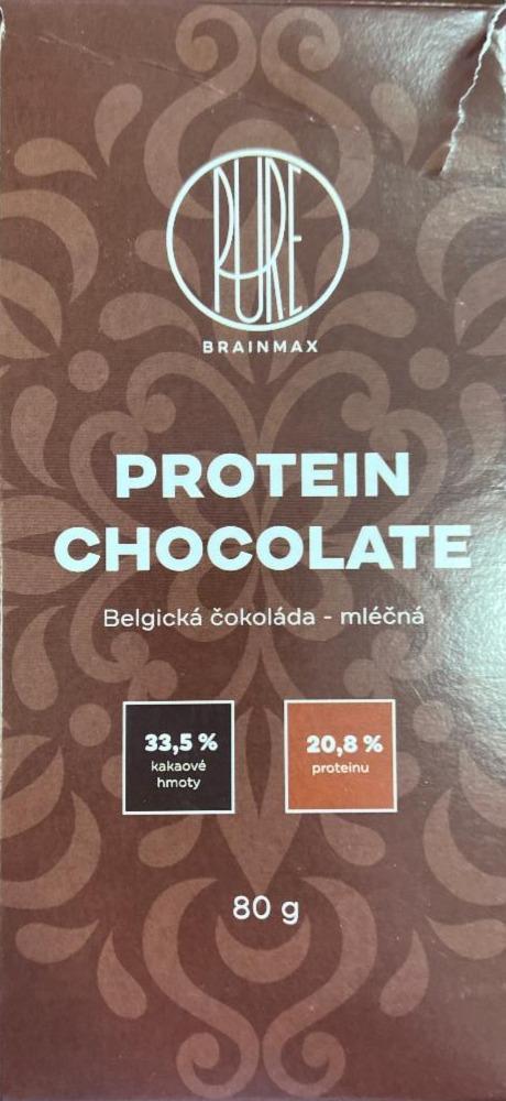 Fotografie - Protein chocolate belgická čokoláda-mléčná BrainMax