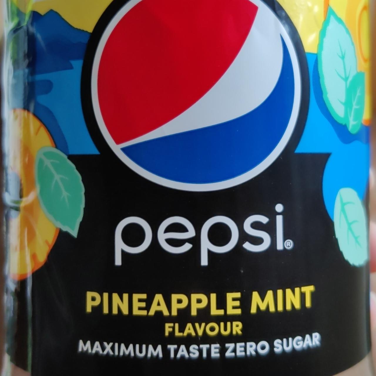 Fotografie - Pineapple Mint flavour zero sugar Pepsi