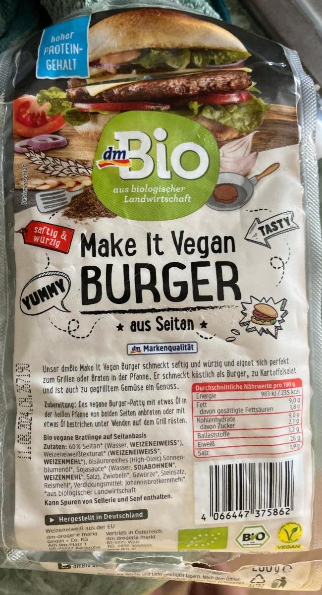 Fotografie - Make It Vegan burger DmBio