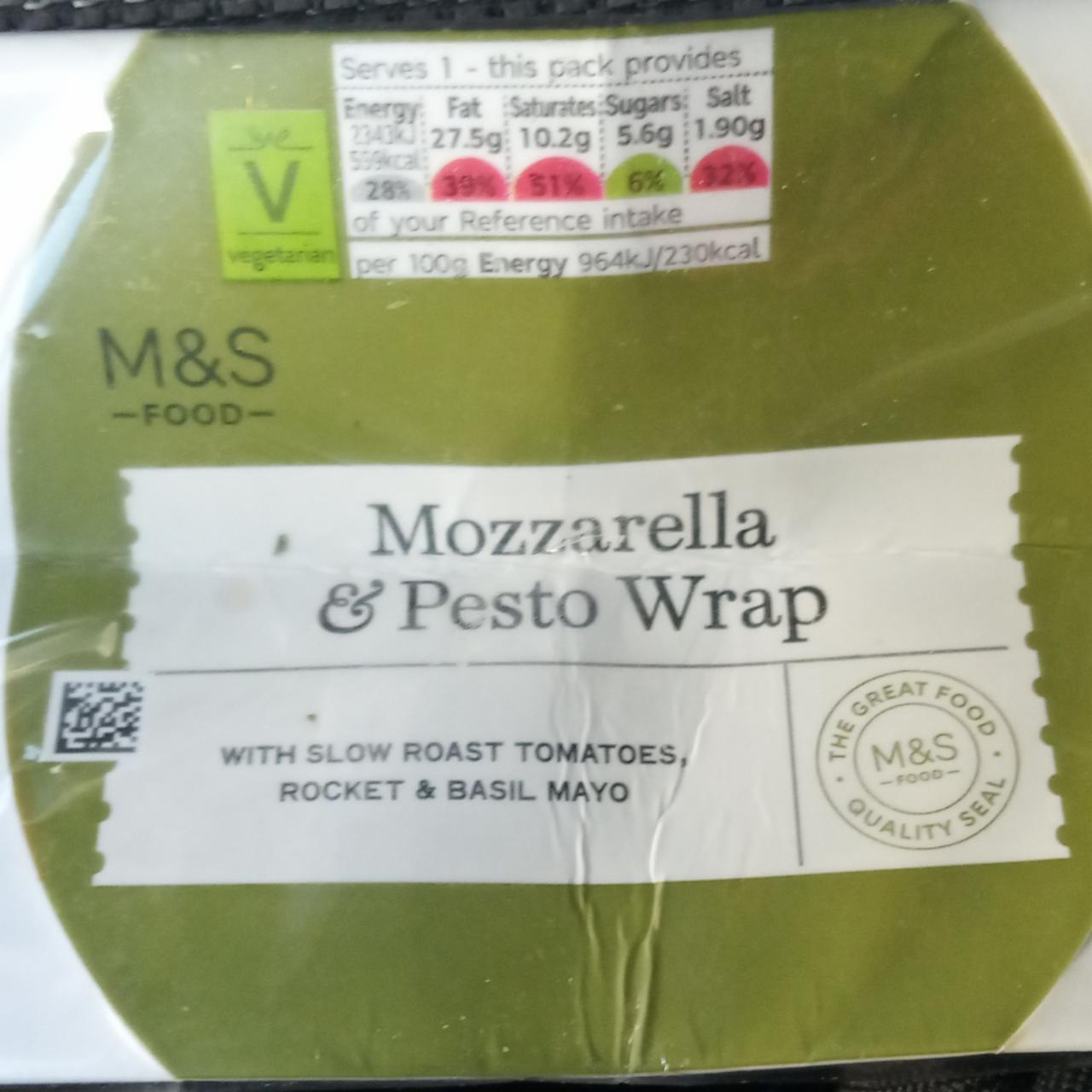 Fotografie - Mozzarella & Pesto Wrap M&S Food