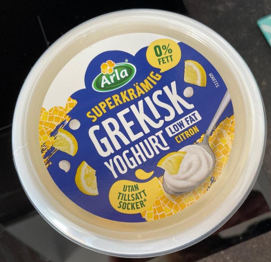 Fotografie - Grekisk Yoghurt Citron 0% fett Arla