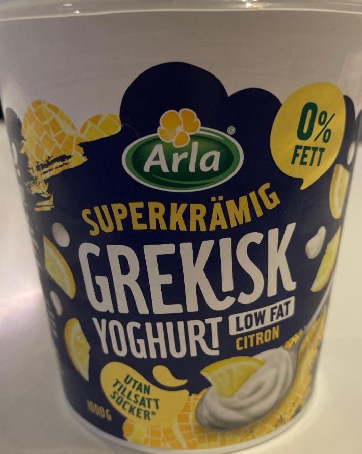 Fotografie - Grekisk Yoghurt Citron 0% fett Arla