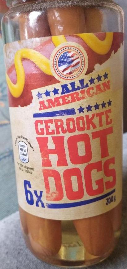 Fotografie - Gerookte Hot Dogs All American
