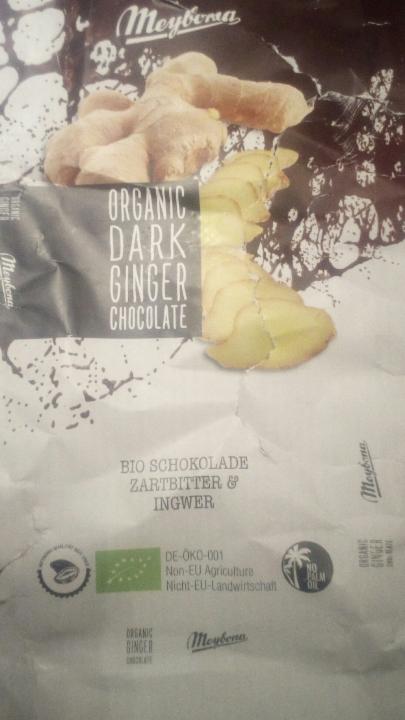 Fotografie - organic dark ginger chocolate Meybona
