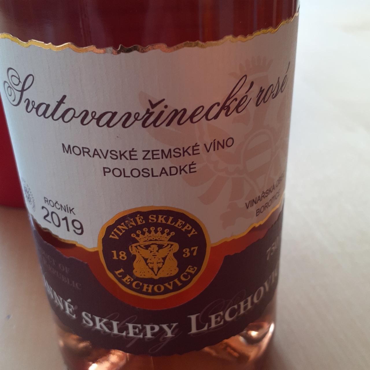 Fotografie - Svatovavřinecké rosé moravské zemské víno 2019 Lechovice