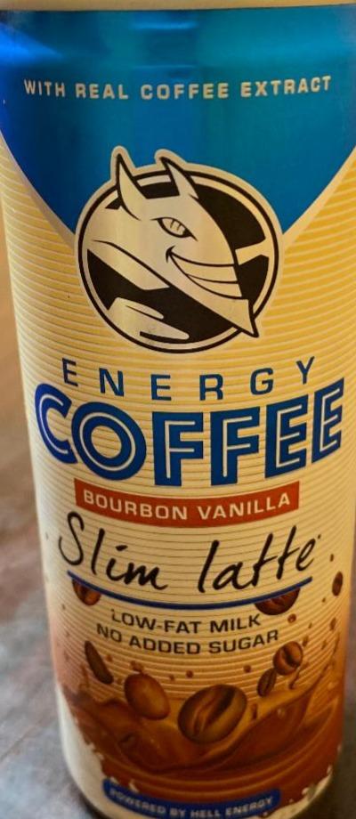 Fotografie - Energy Coffee Slim Latte UHT Bourbon Vanilla Low-Fat Milk Hell
