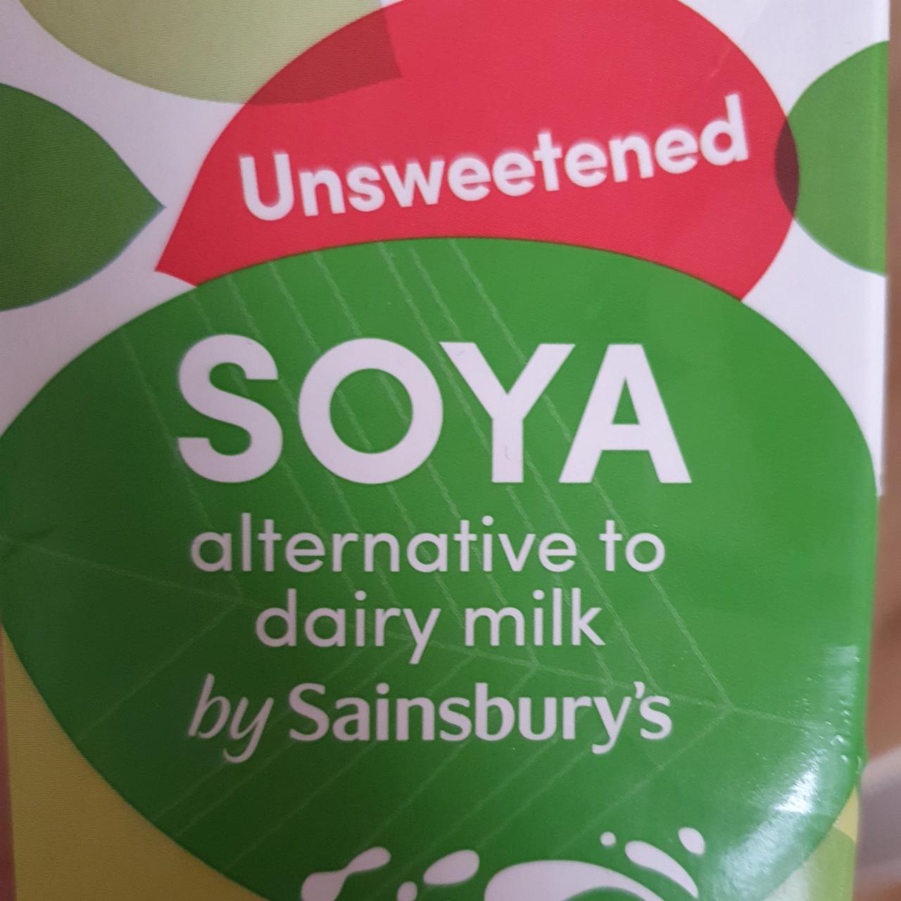 Fotografie - Unsweetened soya alternative to diary drink Sainsbury's