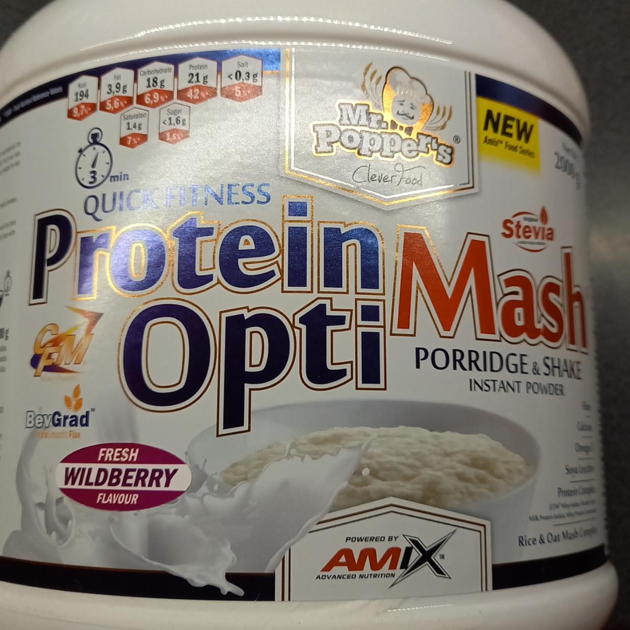Fotografie - Protein Mash Opti Fresh Wildberry Mr. Popper's