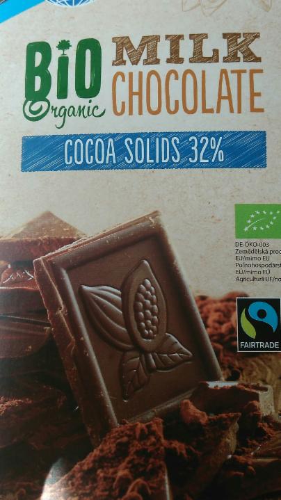 Fotografie - Bio Organic Milk chocolate cocoa solids 32%