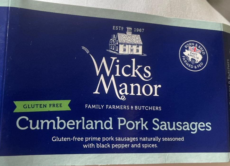 Fotografie - Gluten Free Cumberland Pork Sausages Wicks Manor
