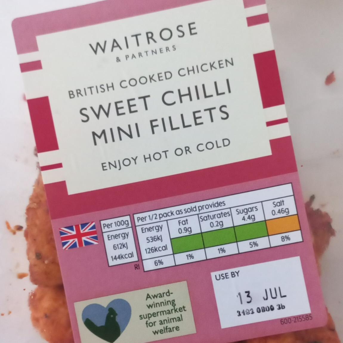 Fotografie - British Cooked Chicken Sweet Chilli Mini Fillets Waitrose & Partners