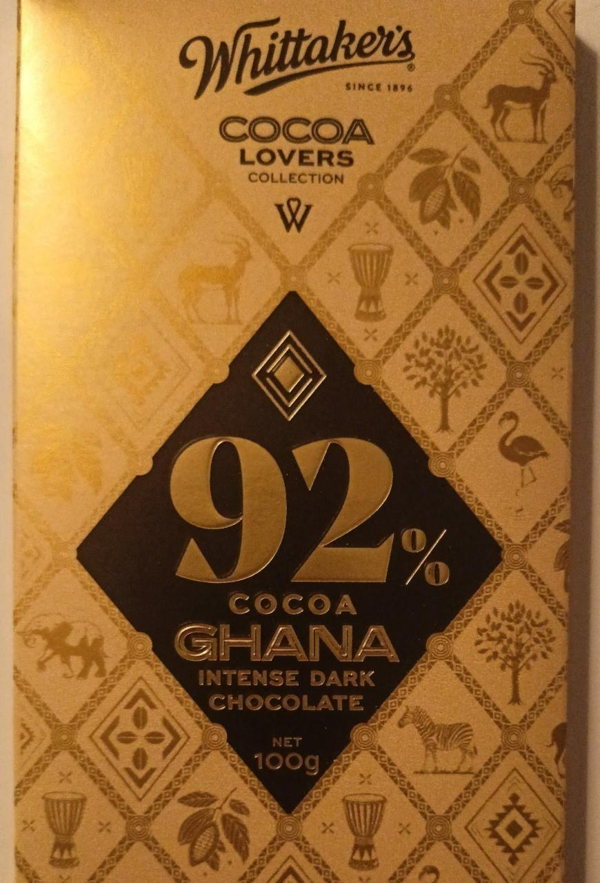 Fotografie - Cocoa Lovers 92% Cocoa Ghana Whittakers