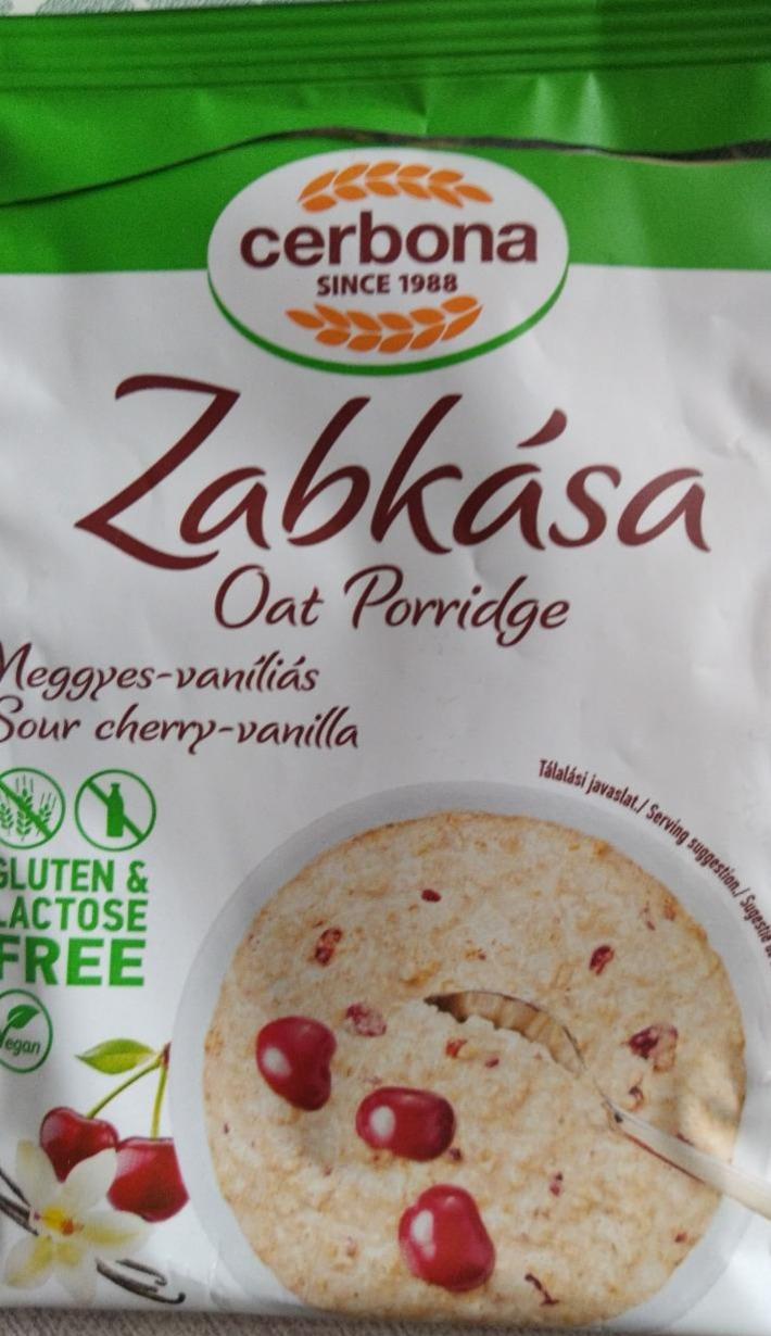 Fotografie - Zabkása Oat Porridge Sour cherry - Vanilla Cerbona