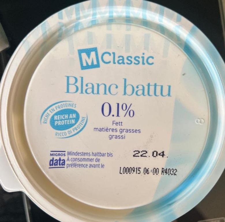 Fotografie - Blanc battu 0,1% Fett MClassic