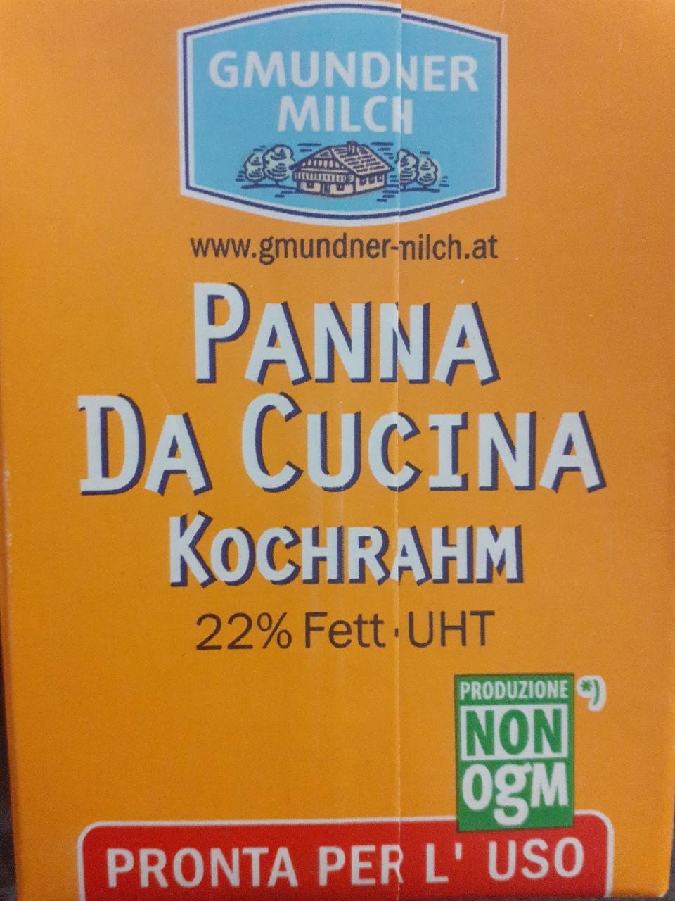Fotografie - Panna Da Cucina Kochrahm 22% Fett Gmundner Milch