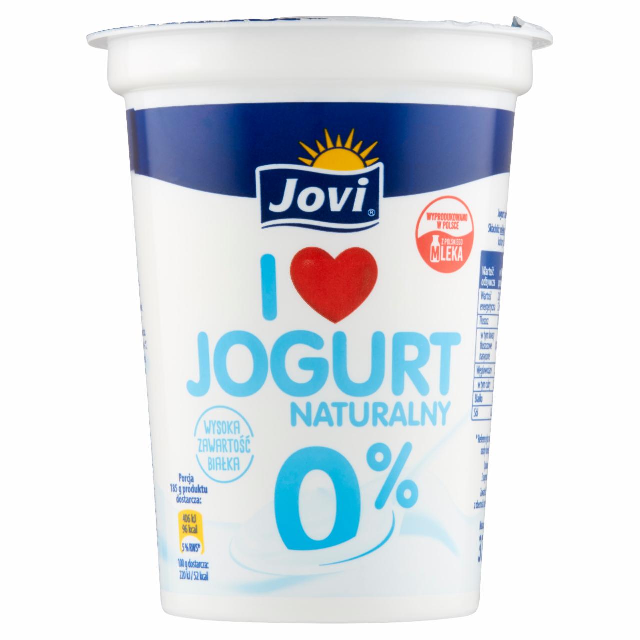 Fotografie - Jovi 0% Fat Natural Yoghurt