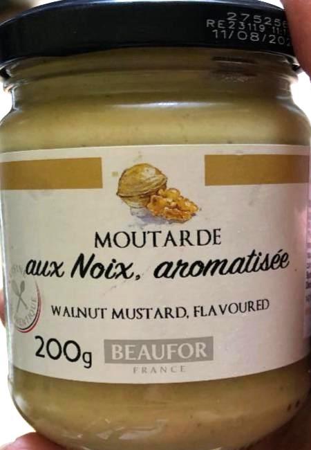 Fotografie - Moutarde aux noix, aromatisée (francouzská hořčice s vlašskými ořechy) Beaufor