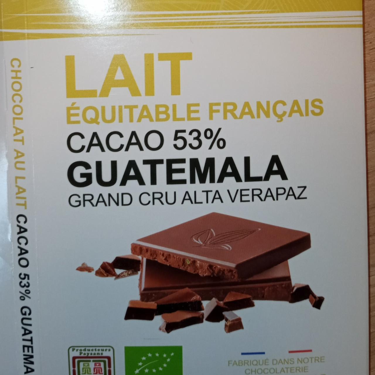 Fotografie - Chocolat Lait 53% Guatemala Terra Etica