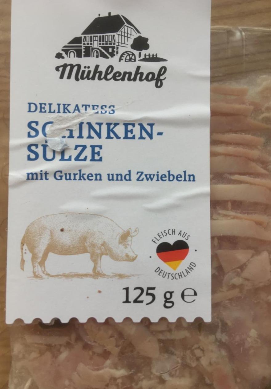 Fotografie - Delikatess Schinken-Sülze mit Gurken und Zwiebeln Mühlenhof