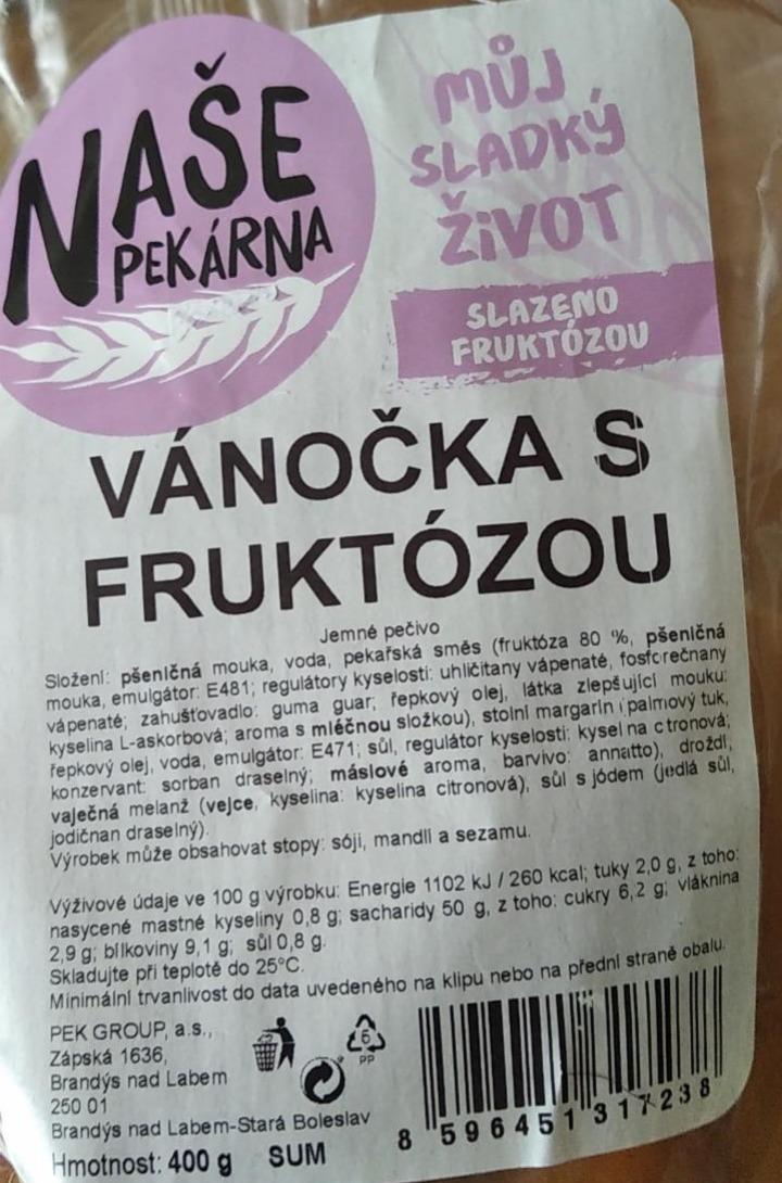 Fotografie - Vánočka s fruktózu Naše pekárna