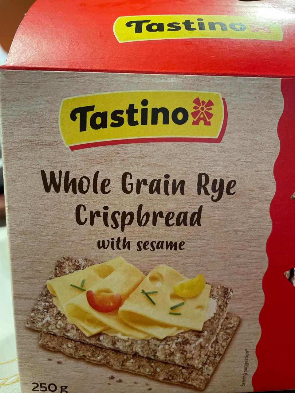 Fotografie - Whole Grain Rye Crispbread with sesame Tastino