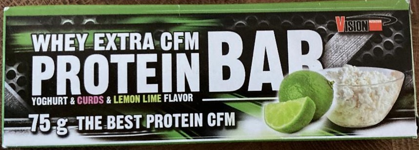 Fotografie - Proteinová Tyčinka CFM PROTEIN BAR Yoghurt & Curds & Lemon Lime flavor VISION NUTRITION