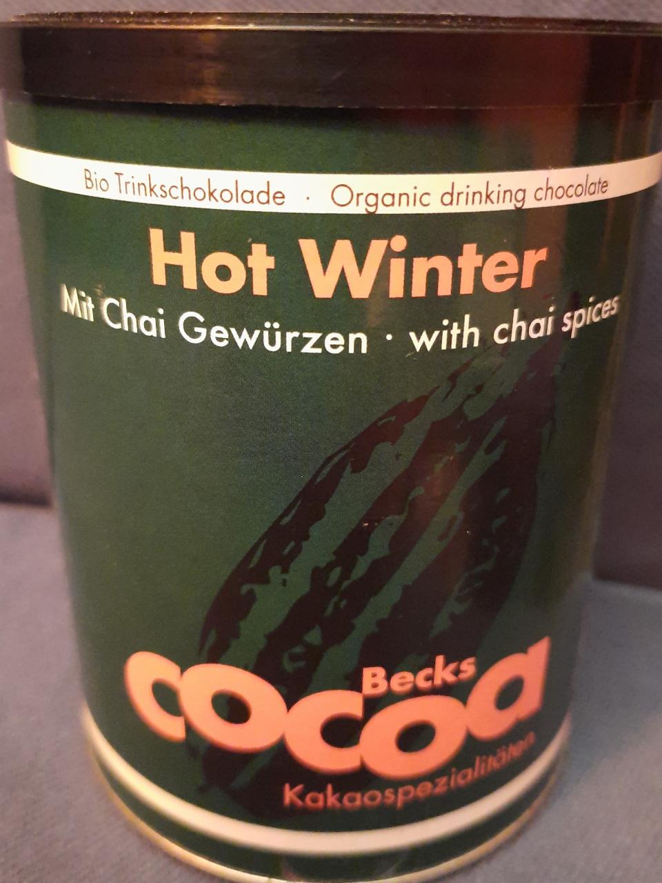 Fotografie - Hot Winter Organic drinking chocolate with chai spices Becks cocoa