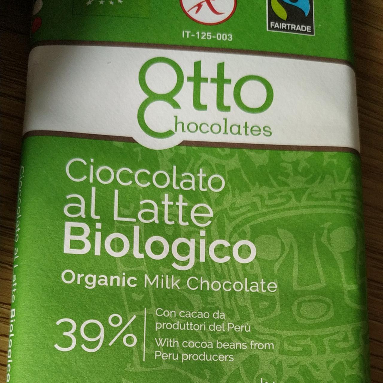 Fotografie - Cioccolato al Latte Biologico 39% Otto Chocolates