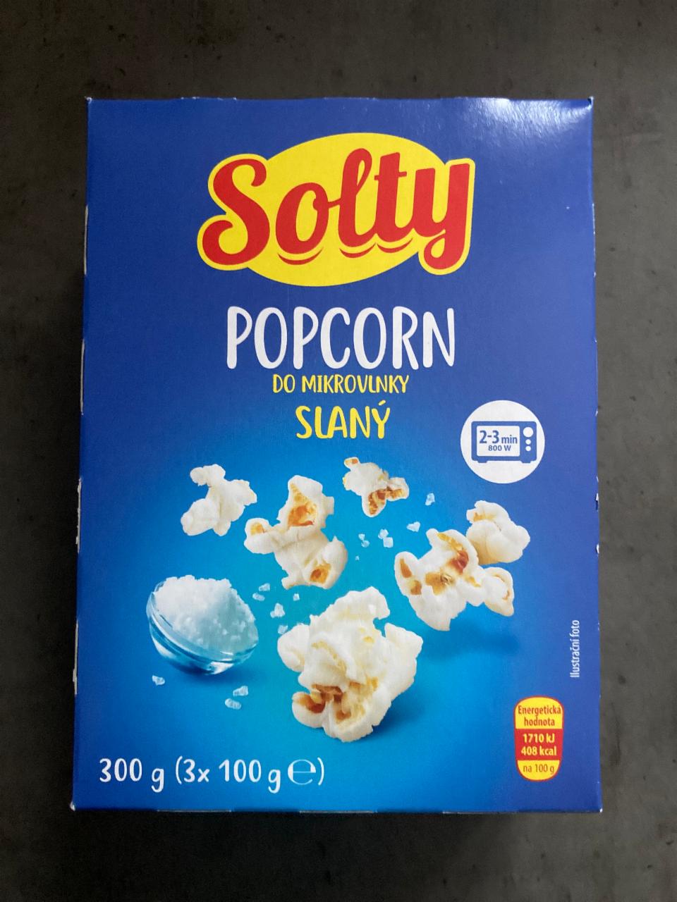Fotografie - Popcorn do mikrovlnky slaný Solty