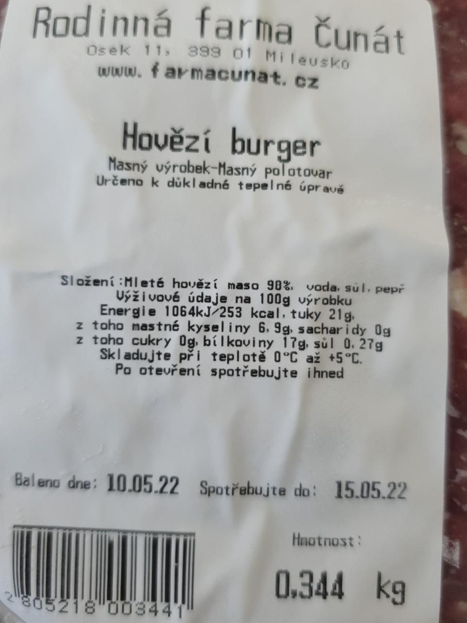 Fotografie - Hovězí burger Čunát