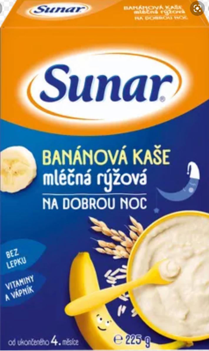 Fotografie - Banánová kašička mléčná rýžová na dobrou noc Sunárek