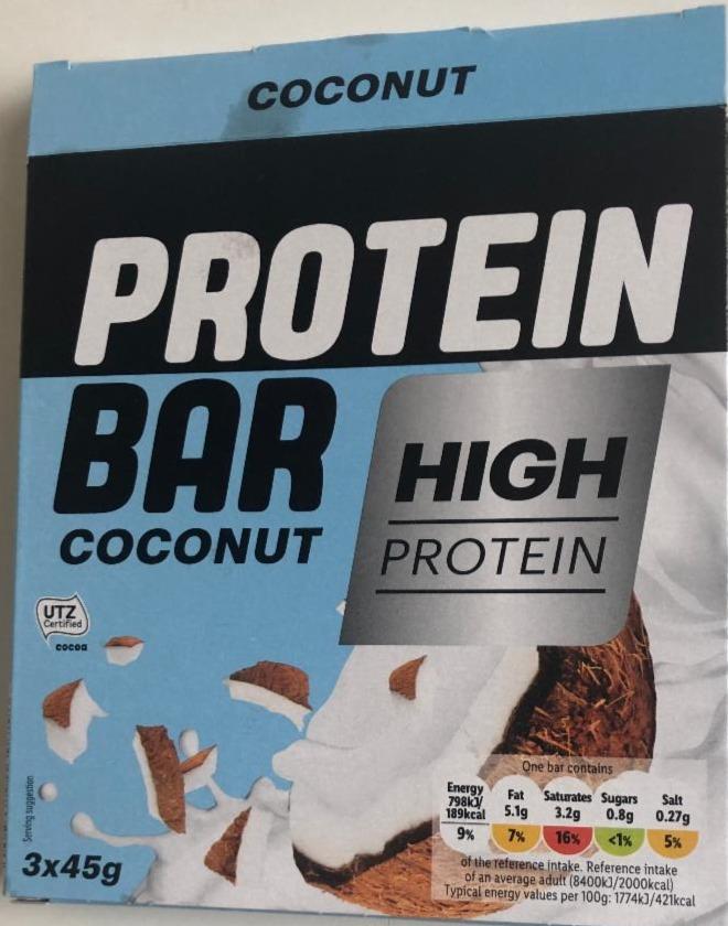 Fotografie - Protein bar coconut High protein Lidl