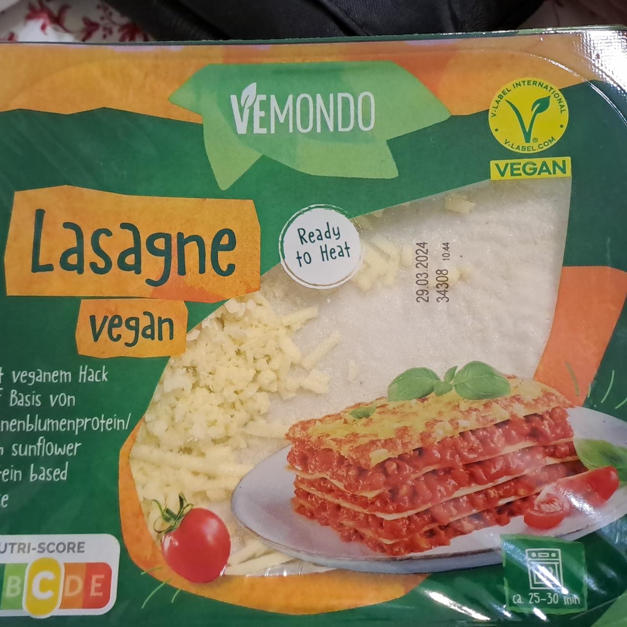 Fotografie - Lasagne vegan Vemondo