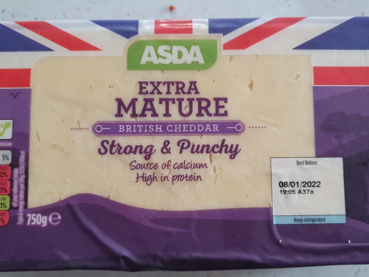 Fotografie - Extra Mature British Cheddar Strong & Punchy Asda