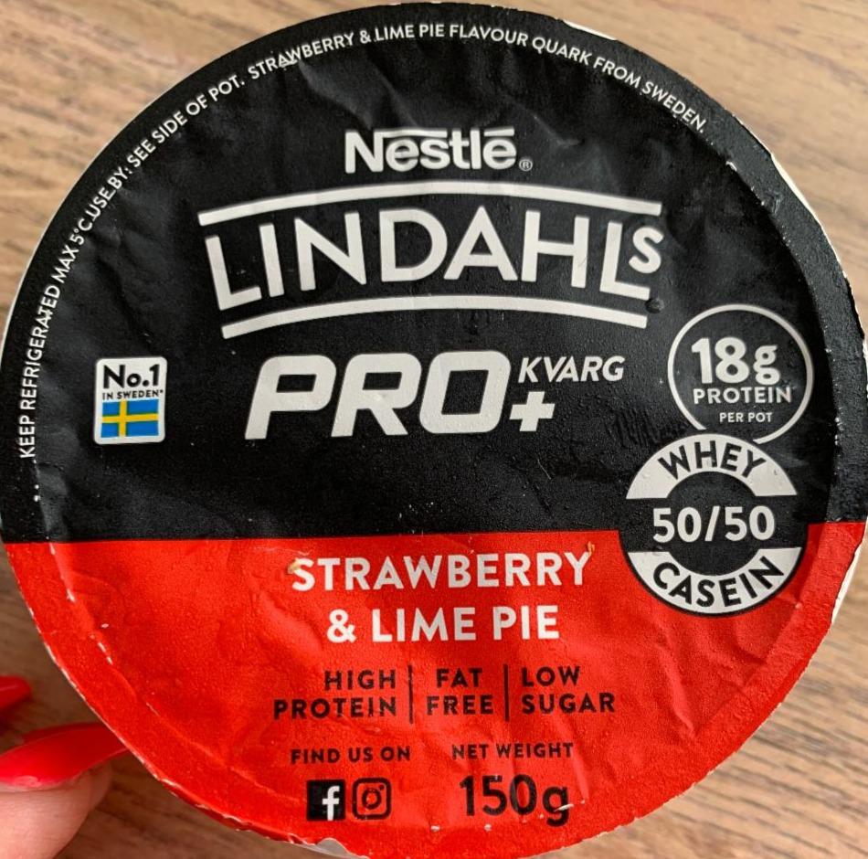 Fotografie - Lindahls Pro+ Kvarg 18g protein per pot Strawberry & Lime Pie Nestlé