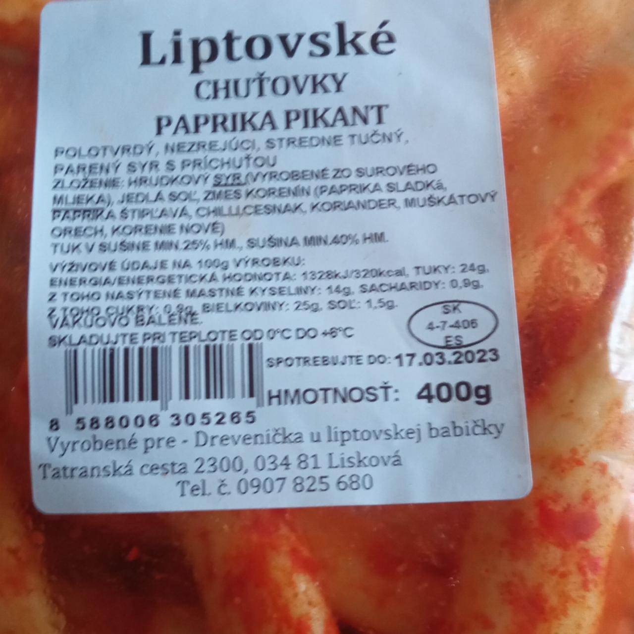 Fotografie - Liptovské chuťovky Paprika pikant Drevenička u liptovskej babičky