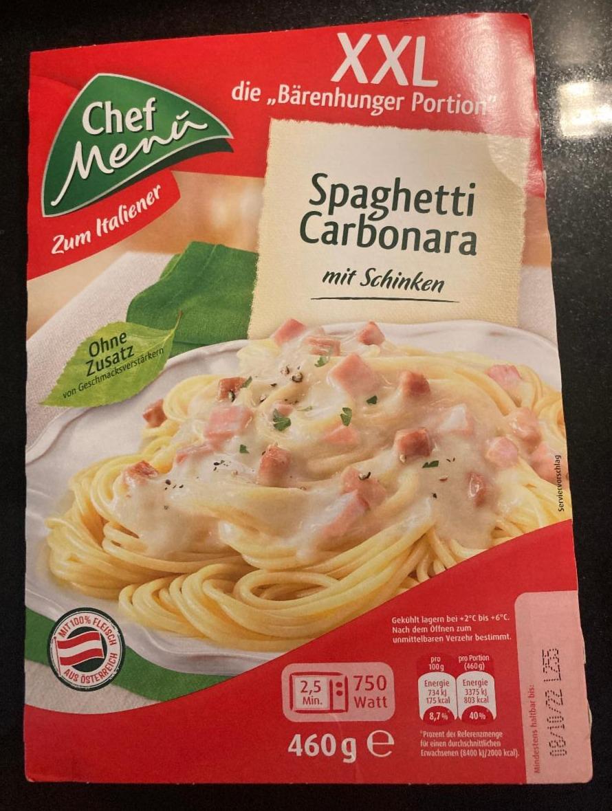 Fotografie - XXL Spaghetti Carbonara mit Schinke Chef Menü